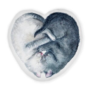 Poduszka dziecięca Cat Heart – Folkifreckles