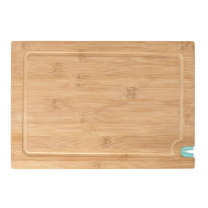 Deska do krojenia z drewna bambusowego z ostrzałką do noża, 33x23 cm