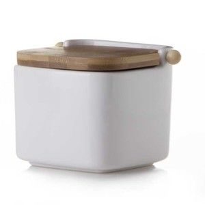 Biały ceramiczny pojemnik na sól Unimasa, 750 ml