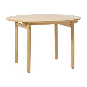 Okrągły rozkładany stół w dekorze dębu ø 120 cm Carno – Unique Furniture