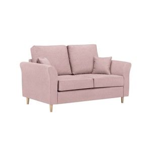 Różowa sofa 2-osobowa Kooko Home Smooth