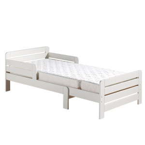 Białe łóżko regulowane Vipack Jumper White, 90x140/200 cm