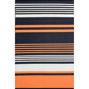 Czarno-pomarańczowy dwustronny dywan odpowiedni na zewnątrz Green Decore Riverene, 180x120 cm