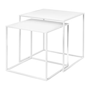 Białe metalowe stoliki zestaw 2 szt. 40x40 cm Fera – Blomus