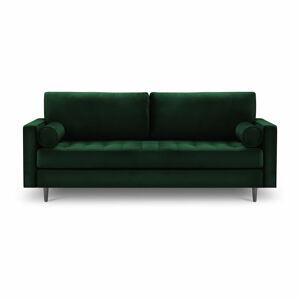 Zielona aksamitna sofa Milo Casa Santo, 219 cm