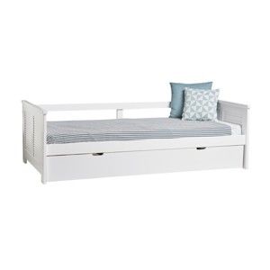 Białe rozkładane łóżko Marckeric Maui 90x190 cm