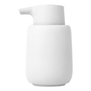 Biały ceramiczny dozownik do mydła Blomus Sono, obj. 0,25 l
