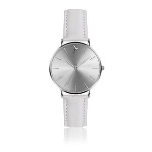 Zegarek damski z białym paskiem ze skóry Emily Westwood Luxury