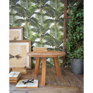Stolik z drewna tekowego Orchidea Milano Country, ø 50 cm