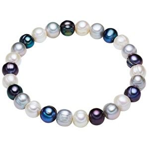 Niebiesko-biała perłowa bransoletka Chakra Pearls, 17 cm