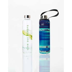 Podróżna szklana butelka termiczna z pokrowcem BBYO Glassy, 750 ml
