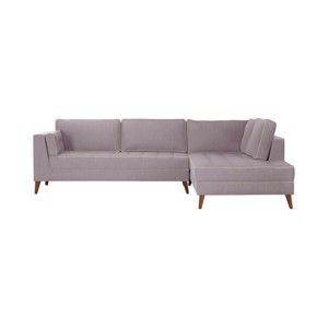 Różowa prawostronna sofa Stella Cadente Maison Atalaia