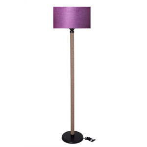 Lampa wolnostojąca z fioletowym kloszem lampa Kate Louise Rope