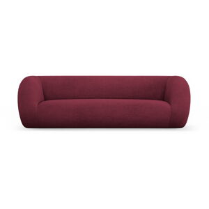Bordowa sofa z materiału bouclé 230 cm Essen – Cosmopolitan Design