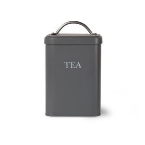Ciemnoszary pojemnik na herbatę Garden Trading Tea