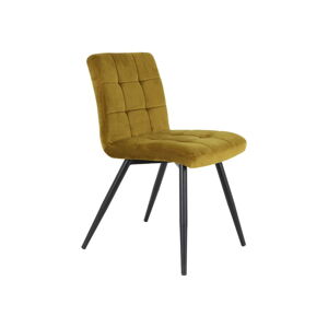 Krzesło z aksamitu w kolorze ochry Olive – Light & Living