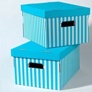 Zestaw 2 niebieskich pudełek Compactor Aqua