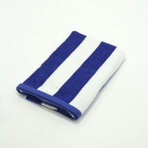 Niebiesko-biały bawełniany ręcznik w paski My Home Plus Holiday, 75x150 cm