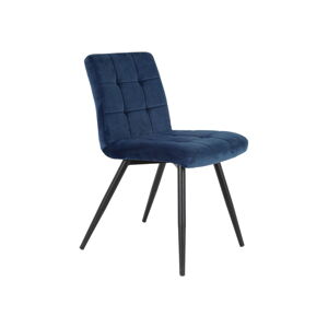 Ciemnoniebieskie krzesło z aksamitu Olive – Light & Living