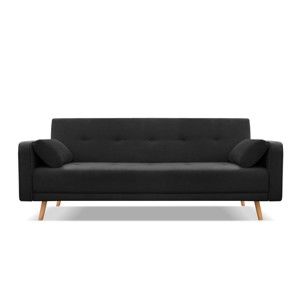 Czarna sofa rozkładana Cosmopolitan Design Stuttgart, 212 cm