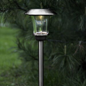 Lampa ogrodowa LED w kolorze srebra Star Trading Granada