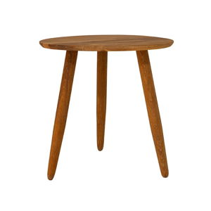 Stolik z litego drewna dębowego Canett Uno, ø 40 cm