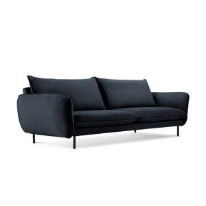 Ciemnoniebieska aksamitna sofa Cosmopolitan Design Vienna, 200 cm