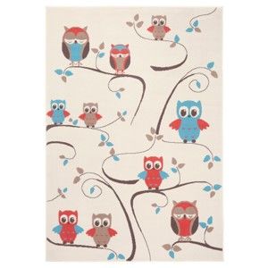Czerwono-brązowy dywan dziecięcy koberec Zala Living Owl, 140x200 cm