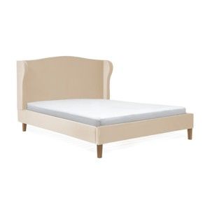 Beżowe łóżko z drewna bukowego Vivonita Windsor, 160x200 cm