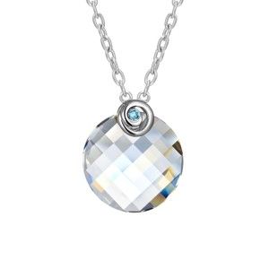Naszyjnik z białymi kryształami Swarovski Elements Crystals Circle Lena