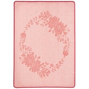 Różowy dywan dziecięcy Hanse Home Luna Kwiaty, 100x140 cm