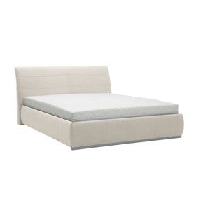 Beżowe łóżko 2-osobowe Mazzini Beds Luna, 160x200 cm