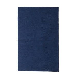Niebieski bawełniany ręcznie tkany dywan Pipsa Navy, 60x90 cm