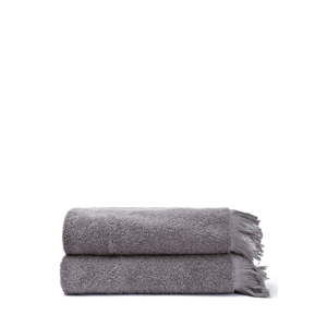 Zestaw 2 szarych ręczników ze 100% bawełny Bonami, 50x90 cm