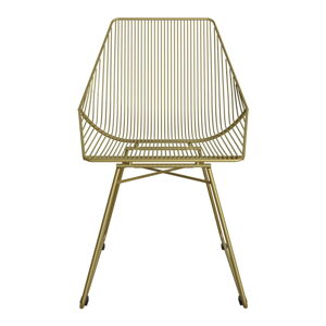 Metalowe krzesło w kolorze złota CosmoLiving by Cosmopolitan Ellis