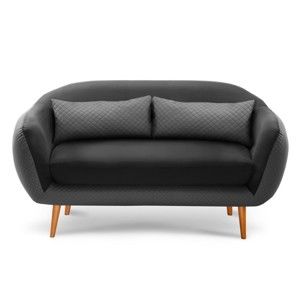 Ciemnoszara sofa 3-osobowa Scandi by Stella Cadente Maison Meteore