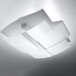 Biała lampa sufitowa ze szklanym kloszem 53x61 cm Marett – Nice Lamps