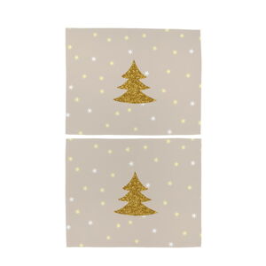 Tekstylna mata stołowa 2 szt. ze świątecznym motywem 35x45 cm Gold Tree – Butter Kings