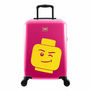 Różowa walizka na kółkach LEGO® Luggage Minifigure Head 20"