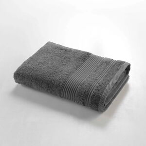 Ciemnoszary bawełniany ręcznik kąpielowy frotte 70x130 cm Tendresse – douceur d'intérieur