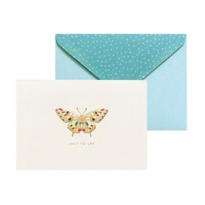 Zestaw 10 kart okolicznościowych Portico Designs FOIL Butterfly
