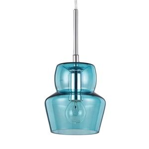 Lampa wisząca Evergreen Lights Glass Light Blue, 16 cm