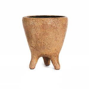 Brązowy wazon ceramiczny Simla Heritage, wys. 21 cm