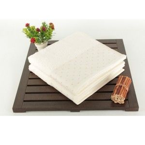 Zestaw 2 kremowych ręczników bawełnianych Patricia, 50x90 cm