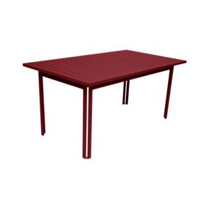Czerwony metalowy stół ogrodowy Fermob Costa, 160x80 cm