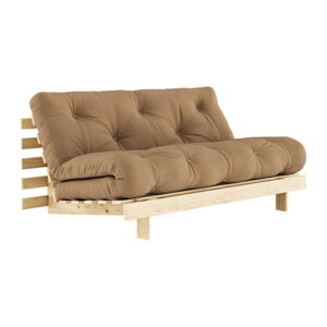 Brązowa rozkładana sofa 160 cm Roots – Karup Design