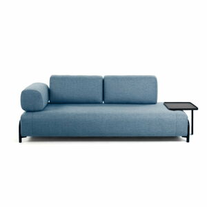 Niebieska sofa ze stolikiem Kave Home Compo