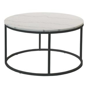 Marmurowy stolik z czarną konstrukcją RGE Accent, ⌀ 85 cm