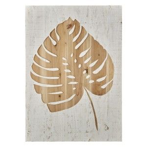 Obraz z drewna Graham & Brown Tropical Leaf, 50x70 cm