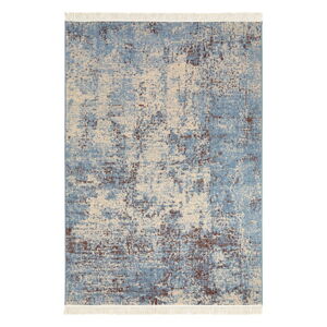 Niebiesko-szary dywan z domieszką bawełny z recyklingu Nouristan, 80x150 cm